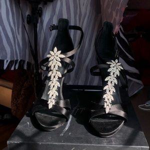 Giuseppe Zanotti Black Crystal Heels